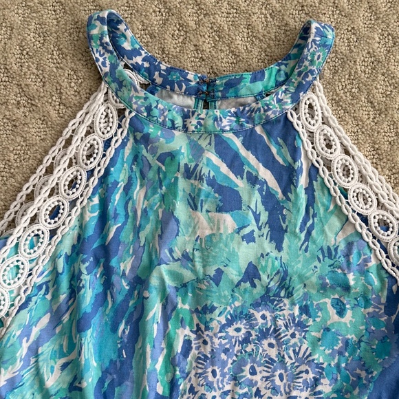 Lilly Pulitzer LaLa Romper Blue Haven Hey Hey Soleil Size XXS Summer Preppy - Picture 4 of 14